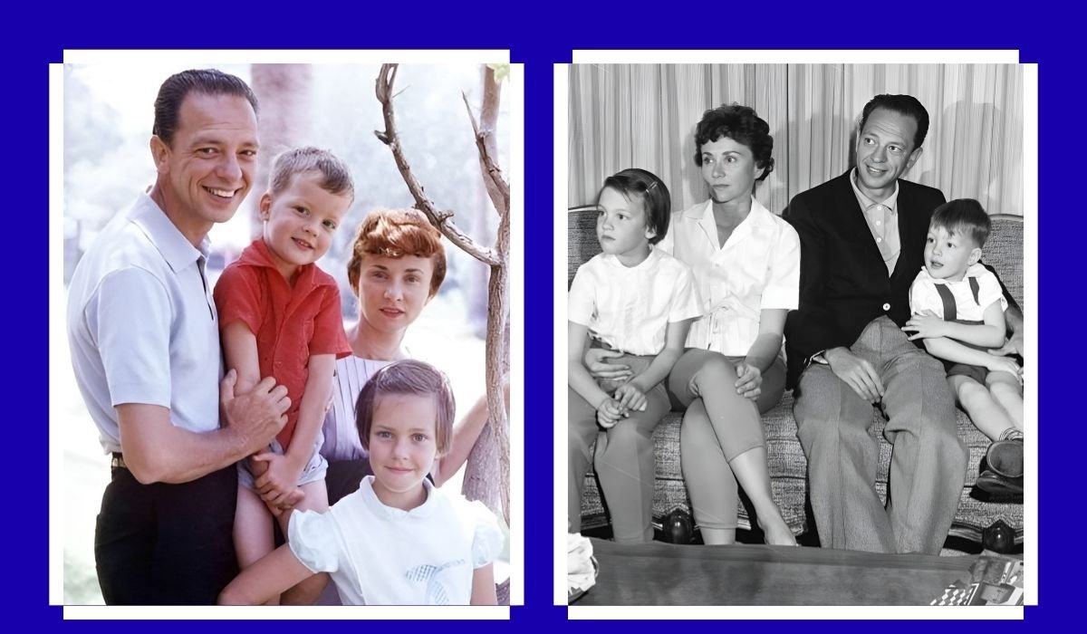 Don Knotts with Kathryn Metz and their children, Karen and Thomas.