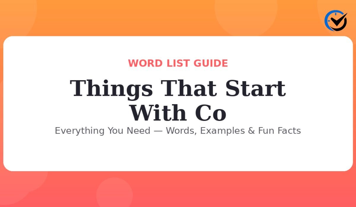 Things That Start With Co